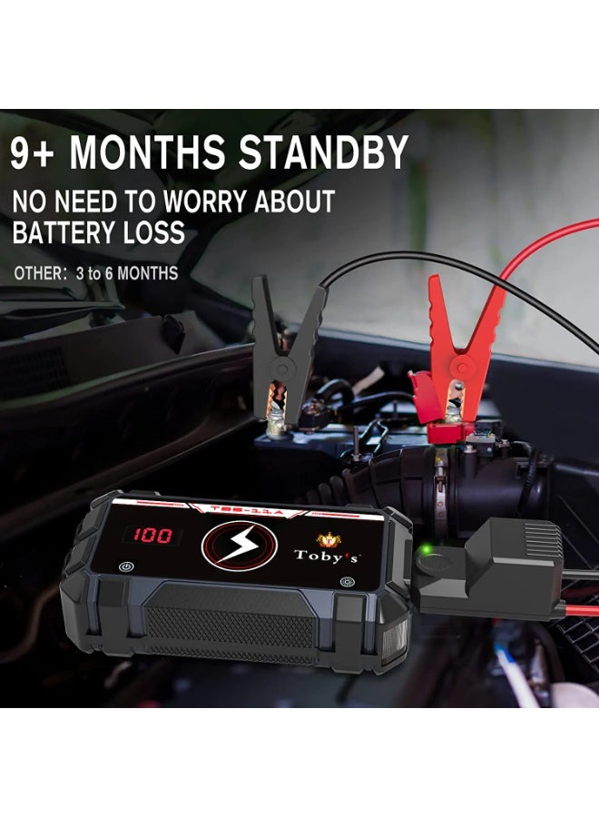 توبيز جهاز تشغيل بطارية السيارة Toby’s TBS 11A بسعة 11000mAh وقدرة 800 أمبير مع باور بنك محمول - Image 3